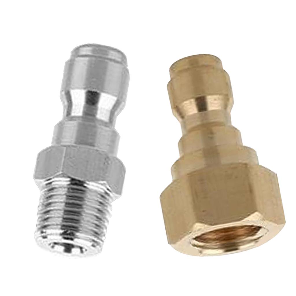 2 Pieces Pressure Washer Quick Connector Easy Connect Fitting Equipment D+E