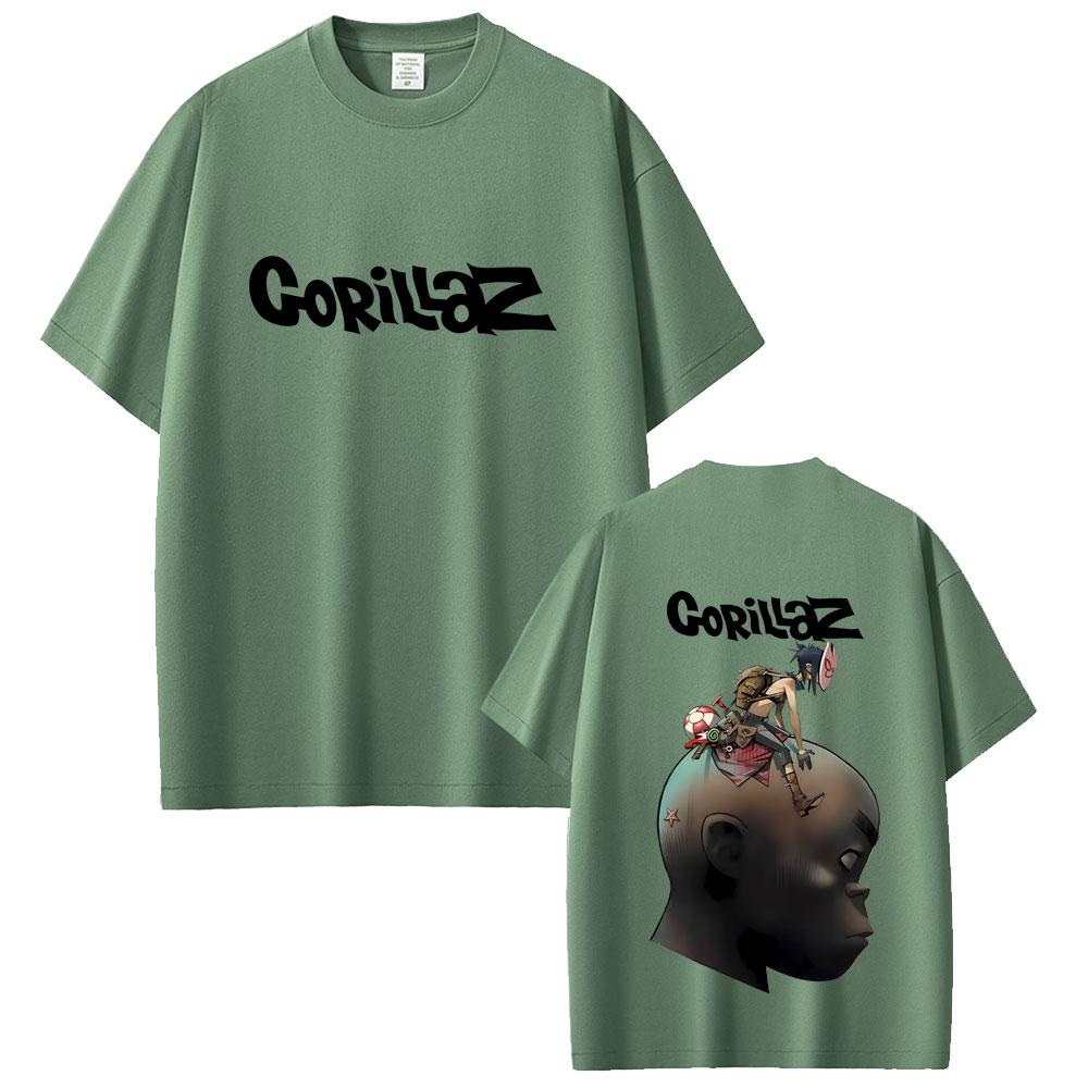 Rock Band Gorillaz Grafik T-Shirt Herren Damen Hip Hop Punk Oversized Streetwear Herrenmode Retro Gothic Kurzarm T-Shirts