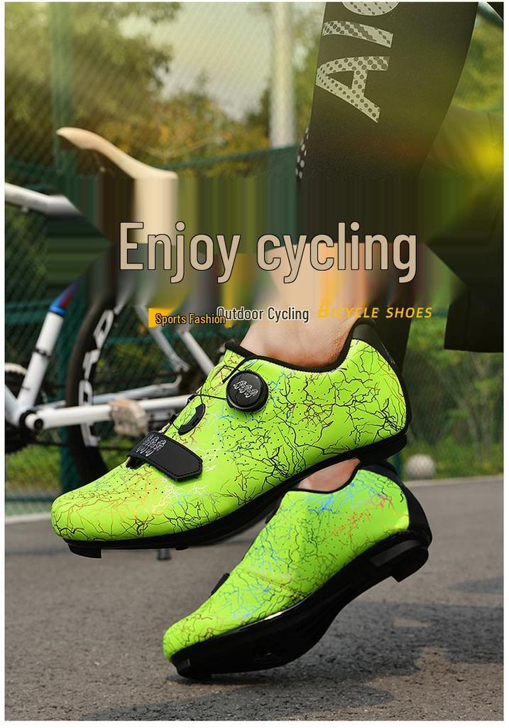 Unisex Lockable Cycling Shoes: Hard Sole for Road & Mountain Biking
