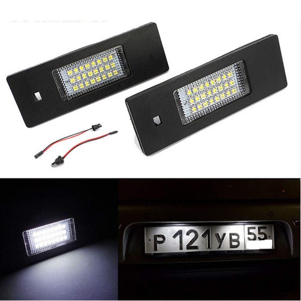 Luz LED de Matrícula Luz de Matrícula 1 Par Coche Luz LED de Matrícula para