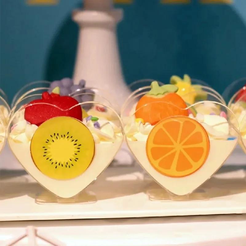10pcs- Heart-shaped Mousse Cup Pudding Cup Heart-shaped Jelly Cup Tiramisu Cup Dessert Cup Plastic Dessert Cup