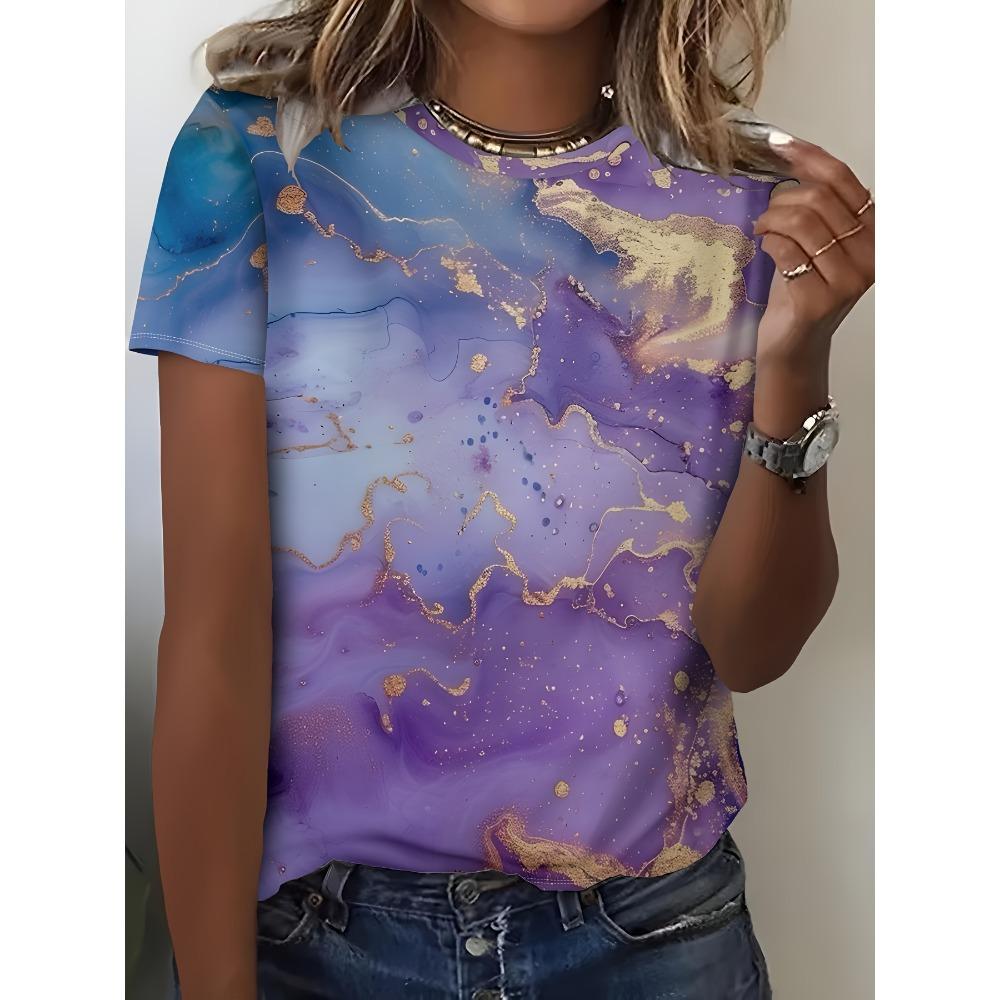 

2026 Fashion New Latest Adult Children Parent-child Couple Colorful Texture Design 3D Printing Personalized Street Wear T-shirt 6XL