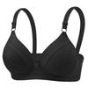 Plus Size Full Coverage Wireless Bra for Mature Women Thin Breathable Supportive Push-Up Comfort Adjustment Bralette for 40-50 Years Old