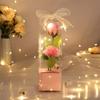 Popular Simulation Artificial Flower with Box Exquisite Fake Flower Gift Carnation Rose Bouquet Mother's Day