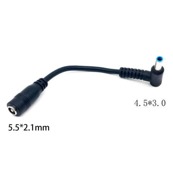 5.5x2.1mm To 4.5x3.0mm Charger Adapter Right DC Power Angle Cable for HP Dell