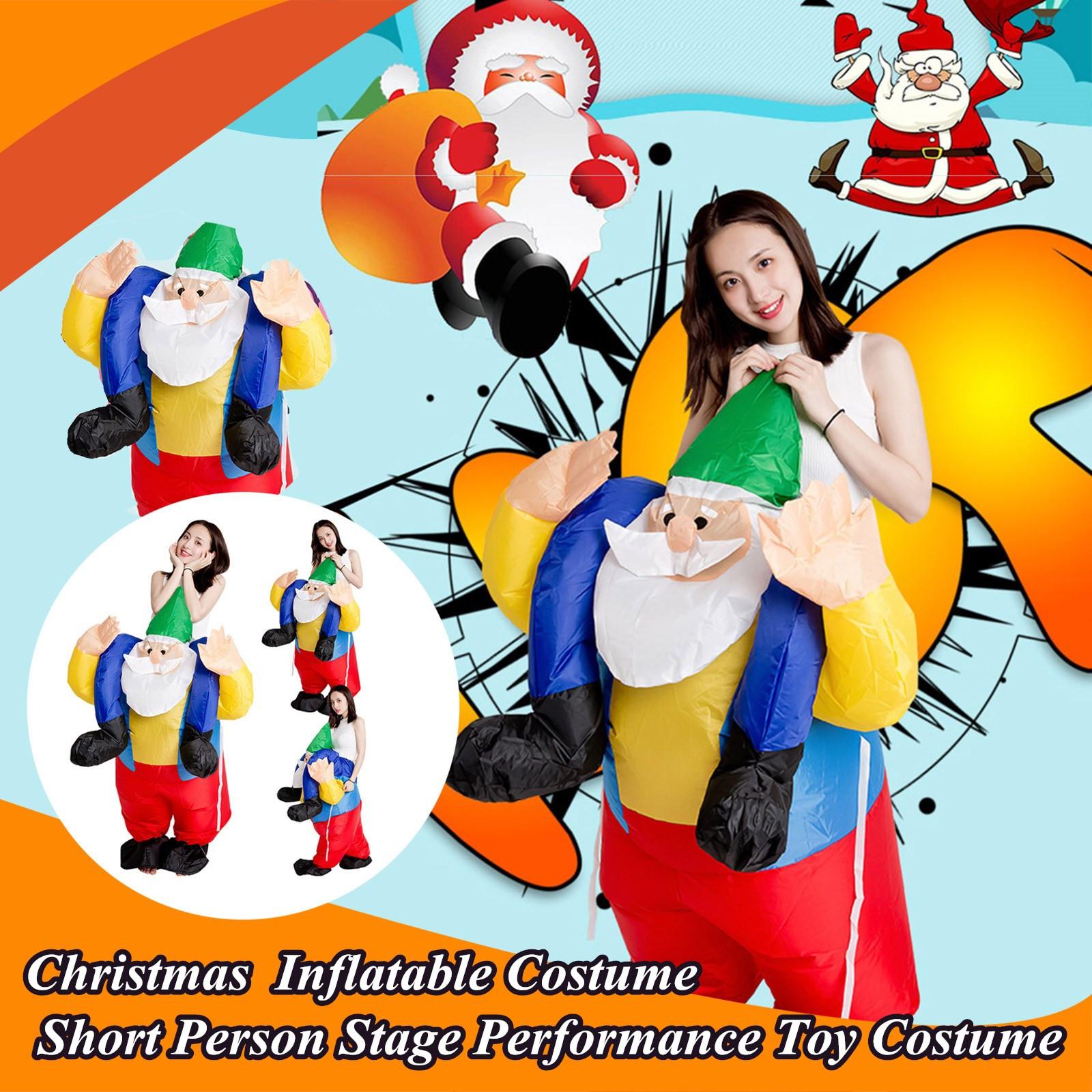 

Рождественский надувной костюм для короткого человека, сценический игрушечный костюм