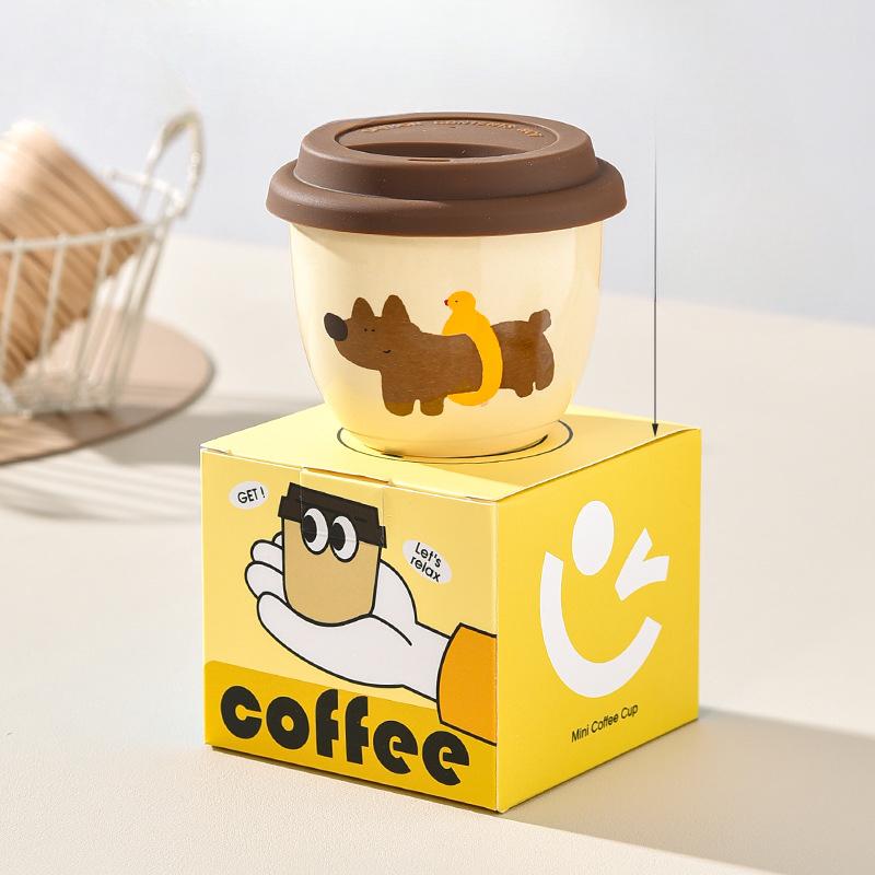 Puppy Coffee Cup Ceramic Hand Holding Cup Female Breasts Cute Small Cup Mini Portable Couple Latte Cup