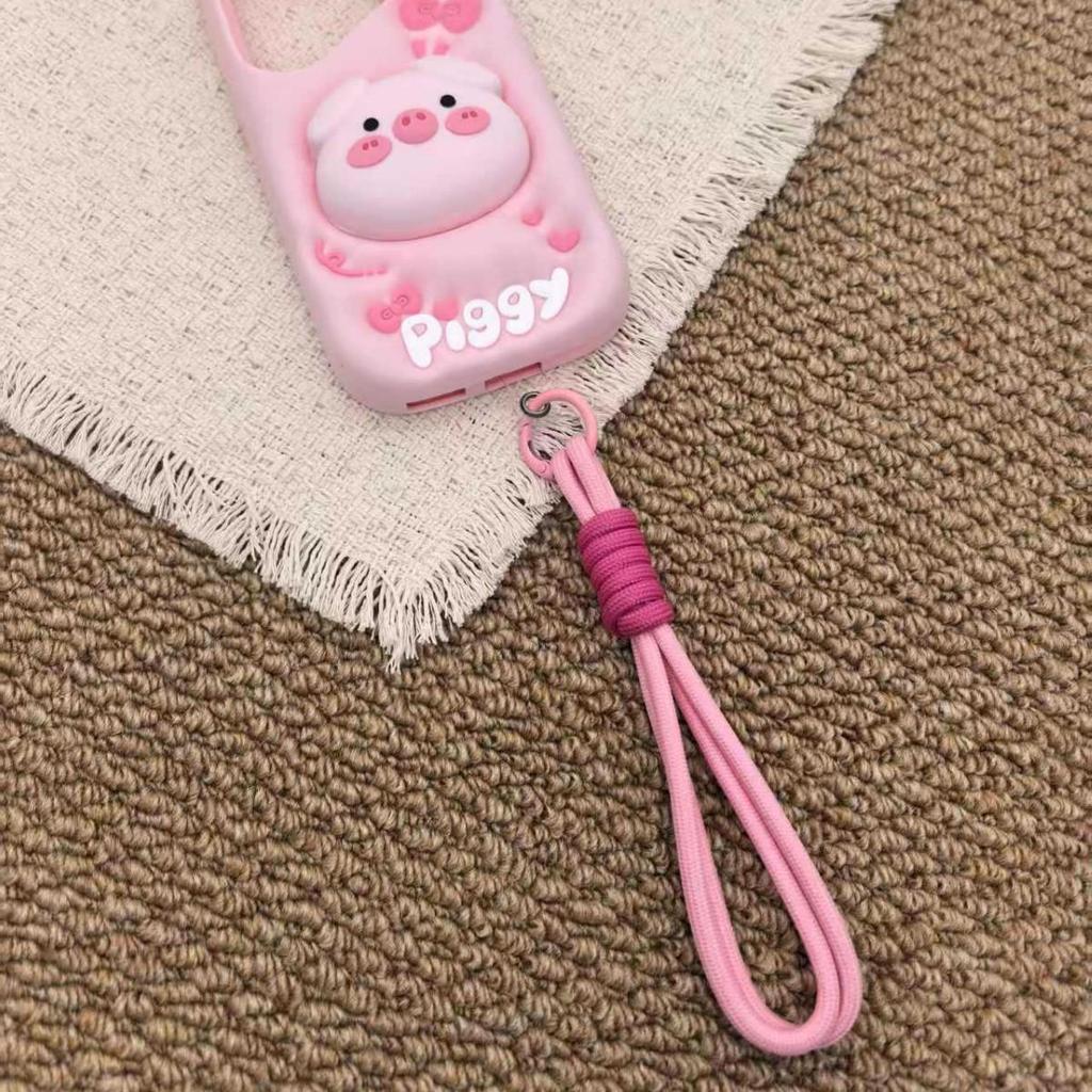 Colorful Woven Mobile Phone and Keychain Lanyard with Anti-Lost Pendant