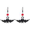 Gothic Bat & Spider Earrings: Retro Halloween Style