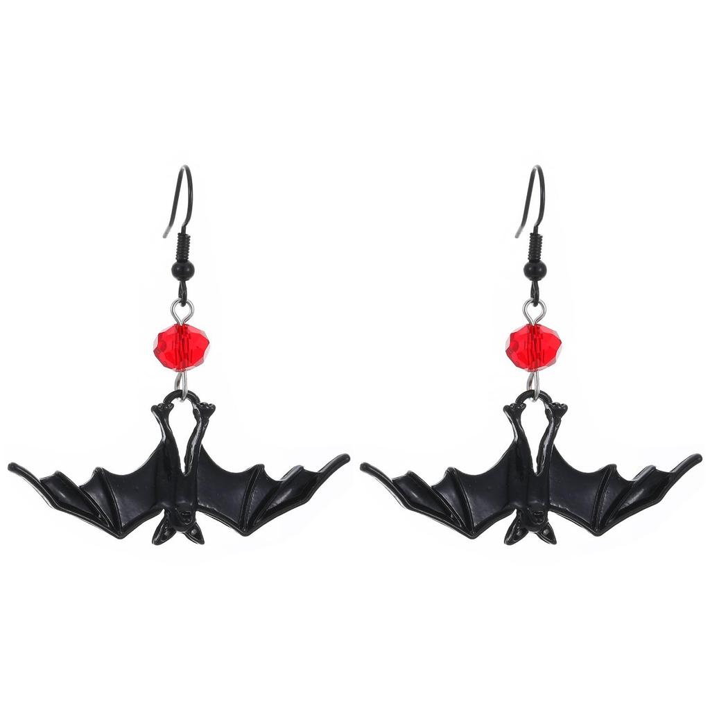 Gothic Bat & Spider Earrings: Retro Halloween Style