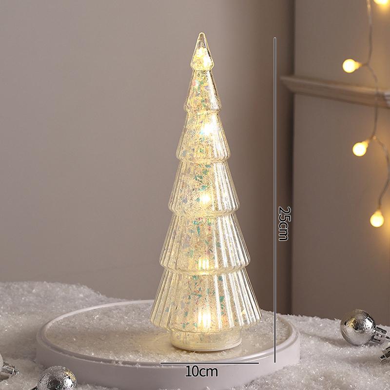 Glowing Christmas Tree Tabletop Ornaments Led Christmas Tree Windows Display Decor Festival Atmosphere Led Night Lights Gift
