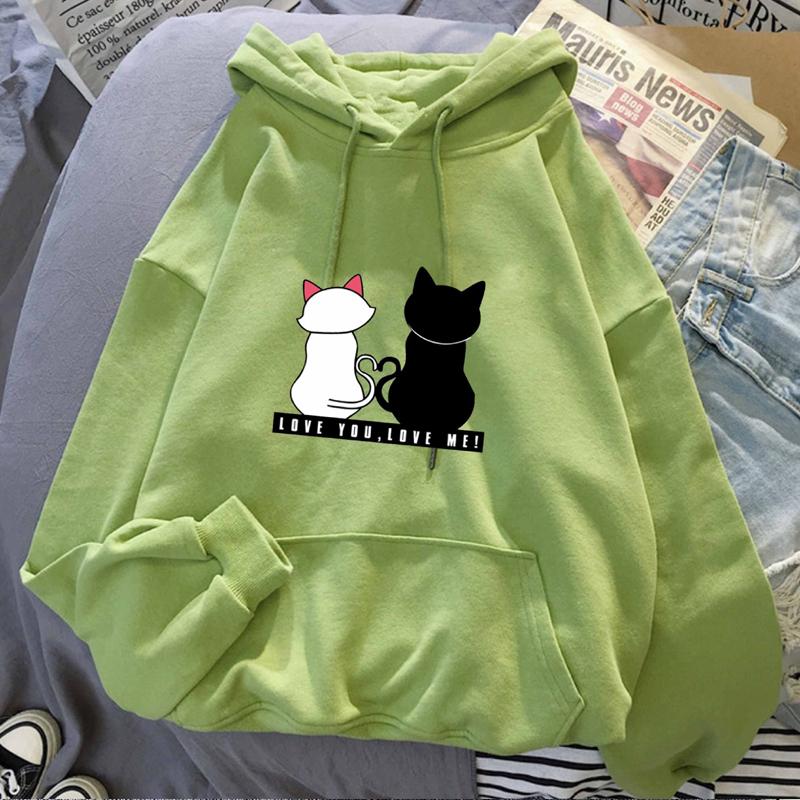 2023 Men's and Women's Autumn and Winter Couples Fashion Plus Velvet Hoodie Loose Top