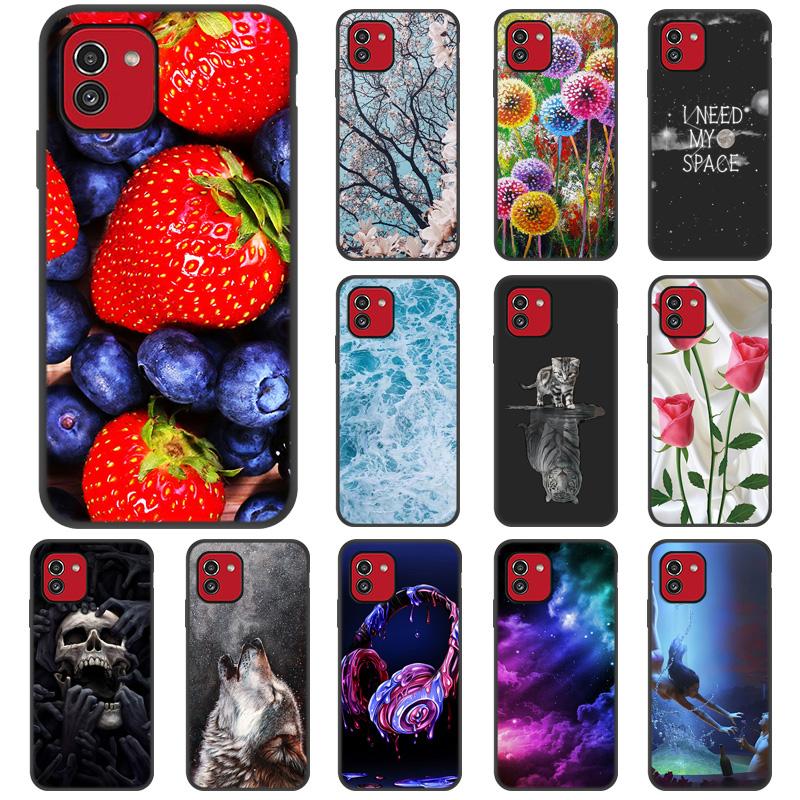 

Силиконовый чехол для Samsung A03 International для Samsung Galaxy A03 International 6,5-дюймовый черный silicne симпатичные узоры ударопрочный чехол для телефона