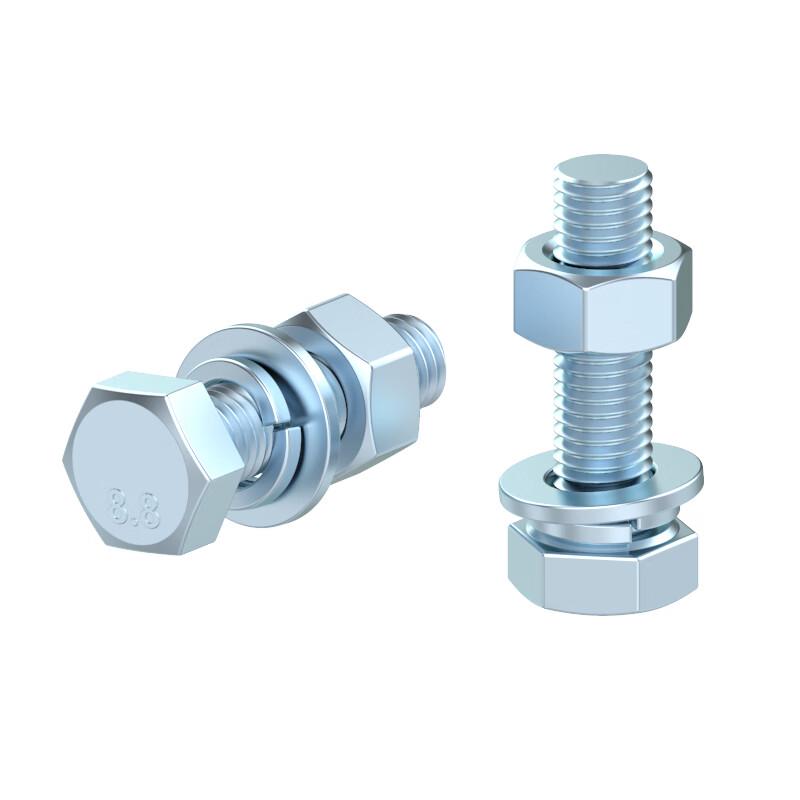 8.8 Grade Carbon Steel Galvanized Hex Bolt & Nut Washer Set