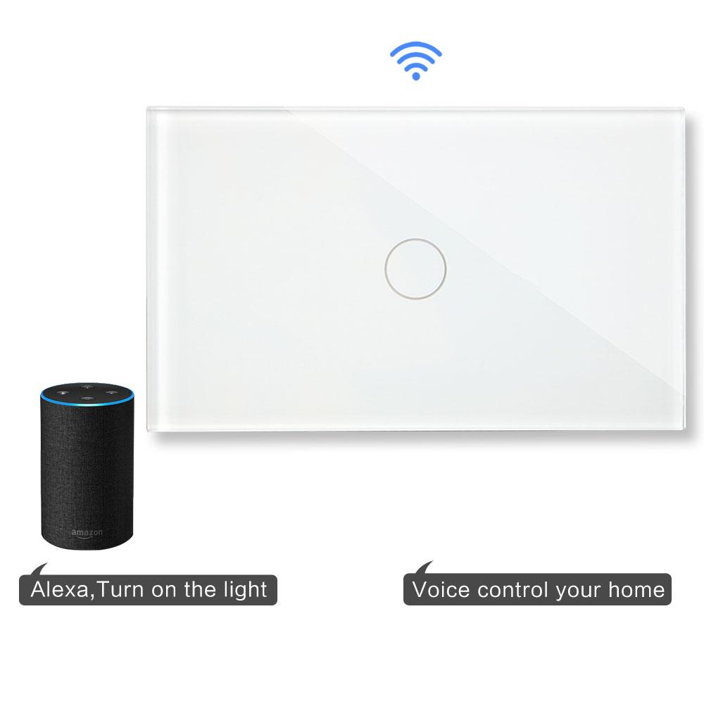 Bingoelec Tuya Smart Life APP Remote Control US Standard 3 Gang WIFI Touch Lights Smart Switch