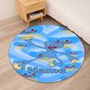 Custom Name Huggy Wuggy Printed Round Rug Carpet Chair Rug Area Rug Entryway Doormats,for Office Chair Living Room Bedroom Kitchen Room.