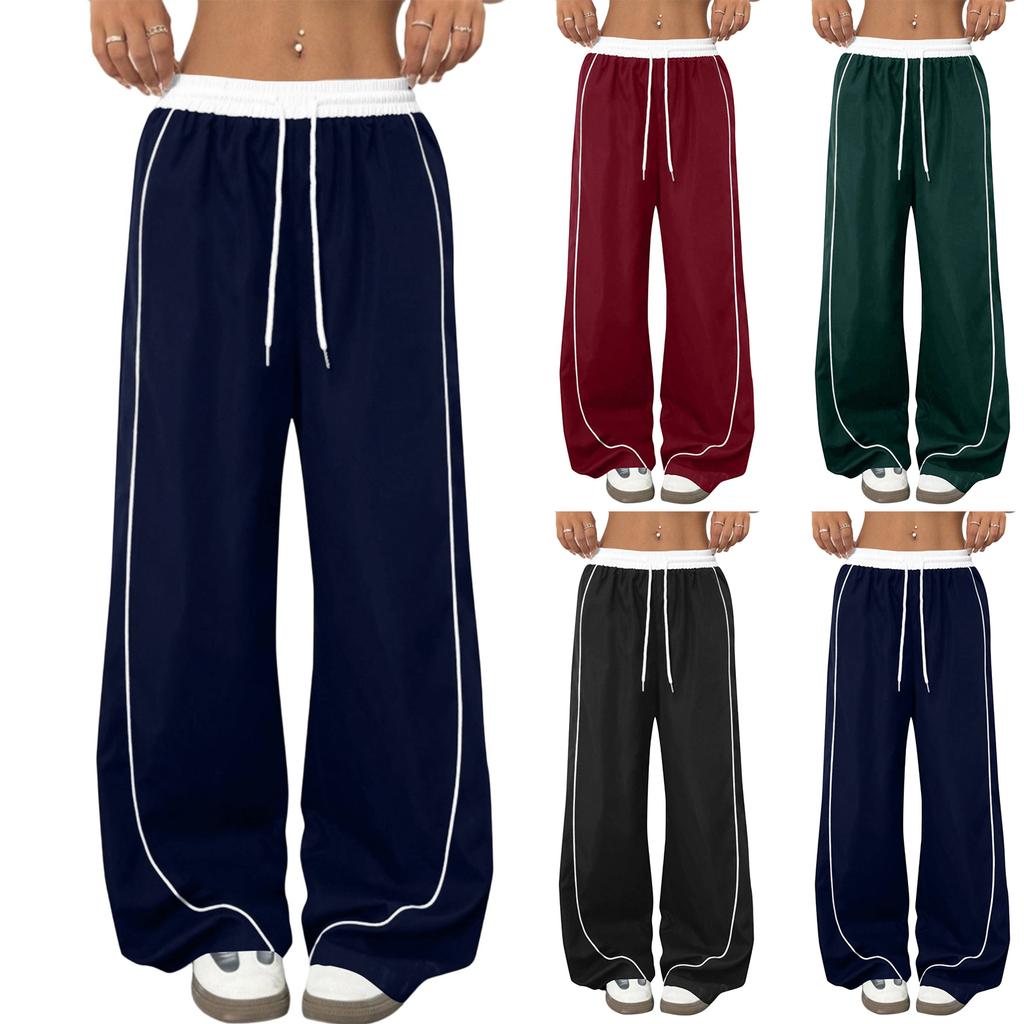 Women's Waterproof Quick Drying Paratrooper Pants, Wide Leg Pants, Solid Color Casual Sports Pants