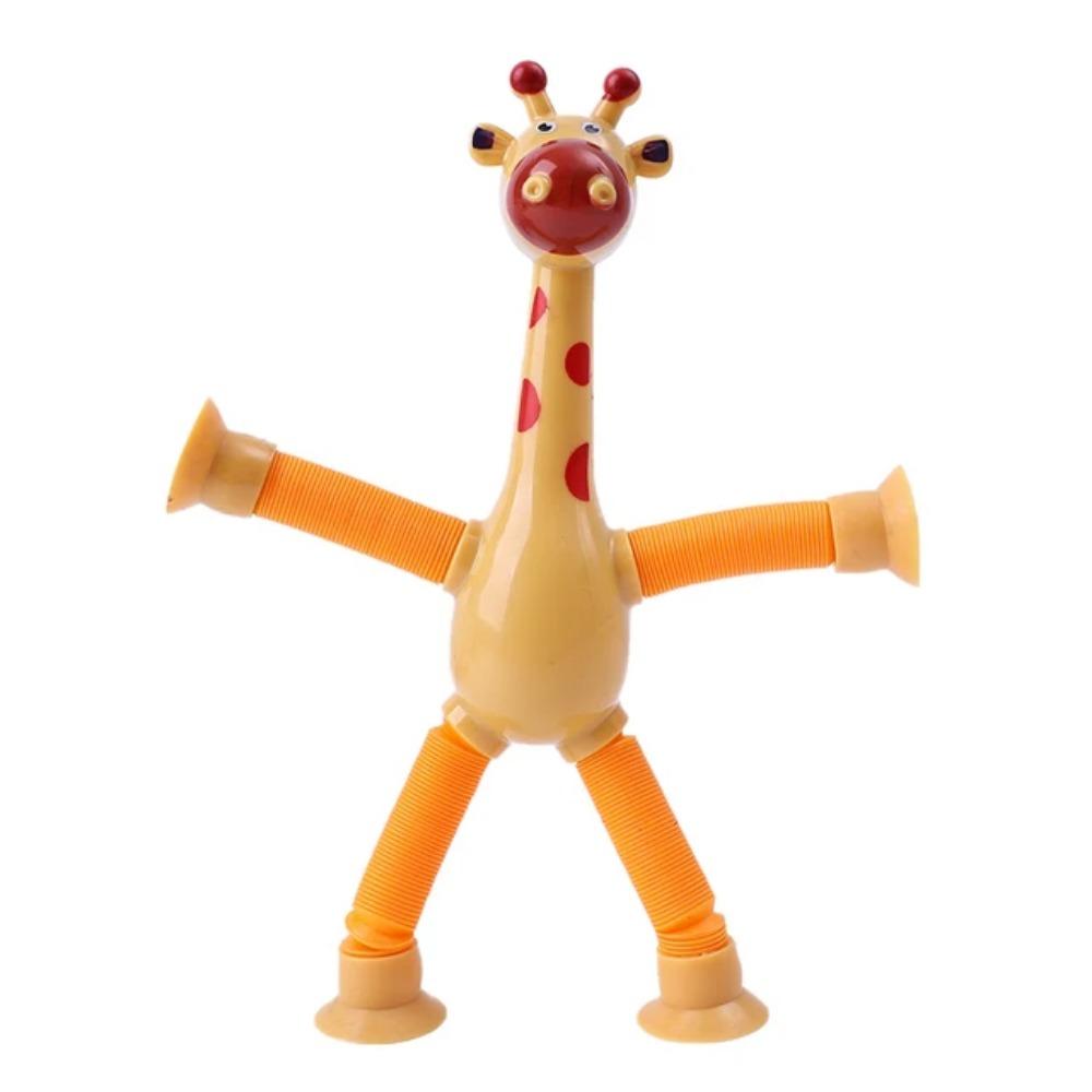 Children Suction Cup Giraffe Toys  Relief Telescopic Giraffe Toy Sensory Bellows Toys Anti-stress Squeeze Toy Toy  Kawaii