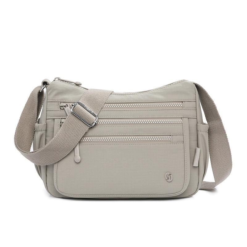 

Women s messenger bag travel nylon fashion lightweight shoulder bag women s large capacity travel multi-layer simple medium mother серый