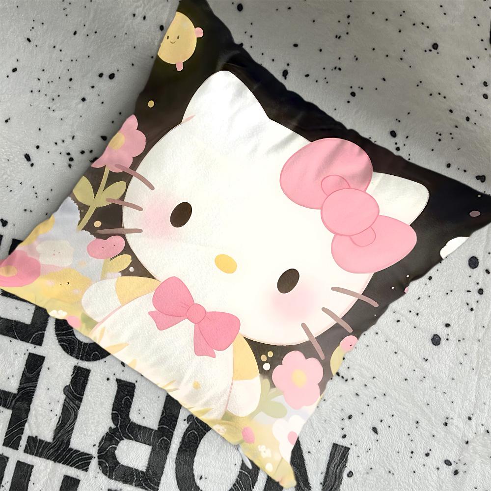 Pillows Decorative Sofa Cushions Kawaii H-Hellocats Pillowcase 45X45 Cushion Cover Ornamental Pillow Cases Home Decor Items More