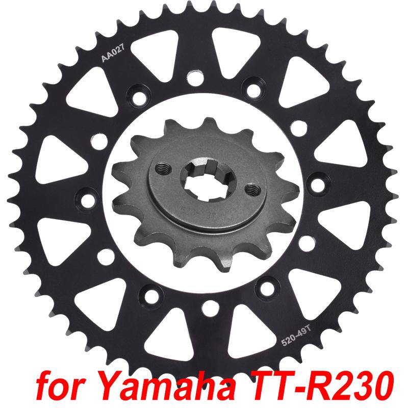 520 13T 49T Motorcycle Front Rear Sprocket for Yamaha TT-R230 2005-2024 TTR230 TTR 230