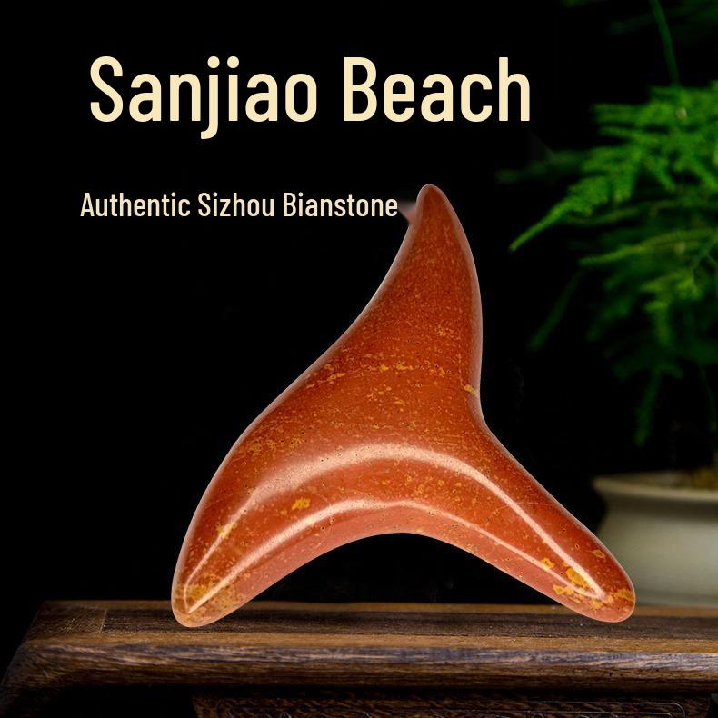 Xuzhou Red Bianstone Extra Large Triangular Foot Massage Cone Standard (9x6x1.5CM)