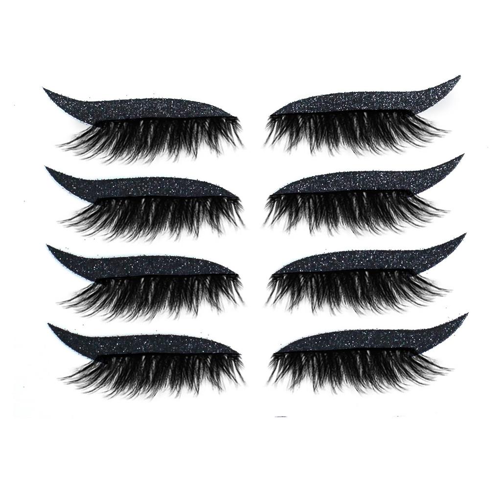 European And American Glitter Self Adhesive Eyeshadow Stickers Double Eyelid False Eyelashes Waterproof Party Eye Makeup Stickers