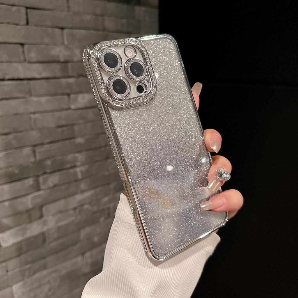 Luxury Plating Gradient Glitter Clear Case For iPhone 16 15 14 13 12 11 Pro Max 16Pro For Ultra Slim Shockproof Bumper Cover