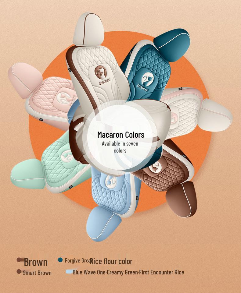 ORA Good Cat GT Cartoon Seat Cover - Full Wrap, Four Seasons Use, Cute Design, 2022 Model.