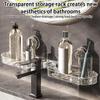 Suction Cup Washbasin Storage Rack for Bathroom Toilet Mirror Front, Faucet No-Drill Wall-Mounted Universal