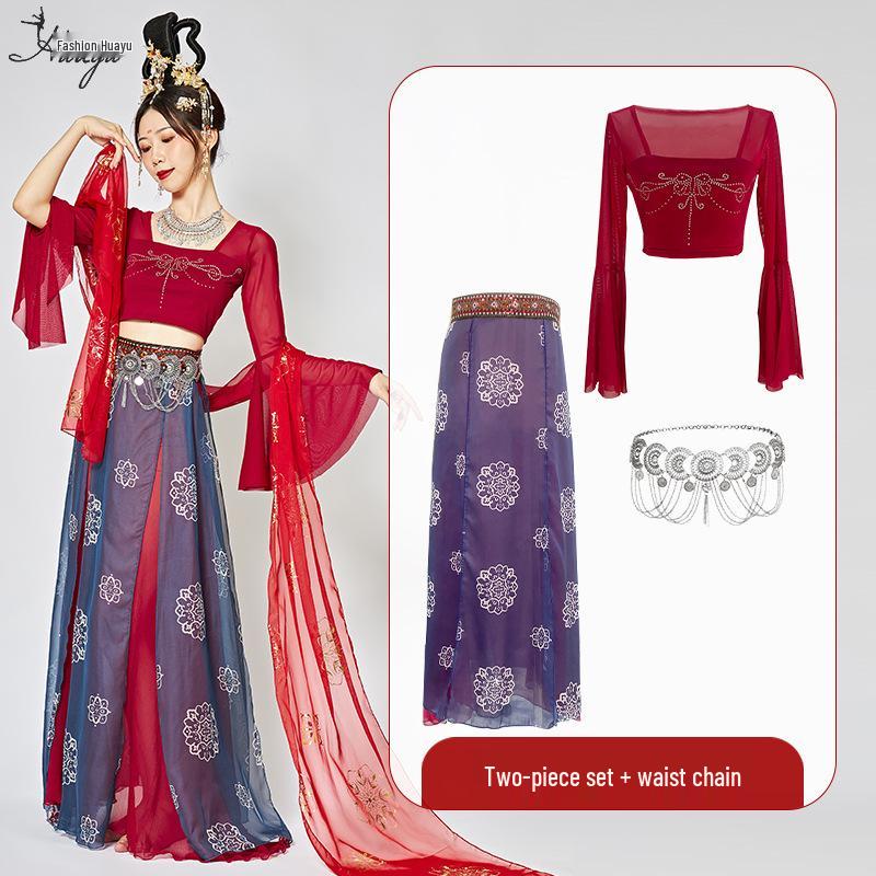 Huayu Hanfu Classical Dance Costume: Exotic Dunhuang Apsara Performance Attire