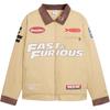 × Fast And Furious Collaboration Loose Fit Zip Long Sleeve Cotton Jacket Men Jackets 637905-01