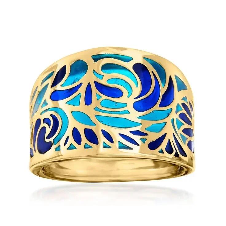 Plated Ring with round Main Stone Popular New Design for Fashion Accessories
