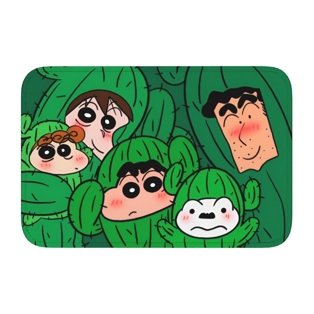Crayons Shin-chans Cute Anime Doormat Non-Slip Bath Kitchen Welcome Mat Toilet Door Floor Entrance Carpet Rug Footpad