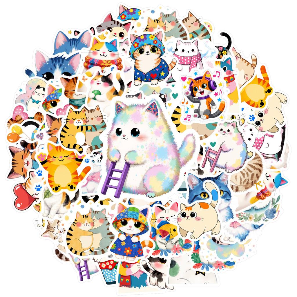 35pcs Playful Stickers Cartoon Cute Stickers Stationery Stickers For DIY Phone Laptop Scrapbook Bike Guitar Laptop