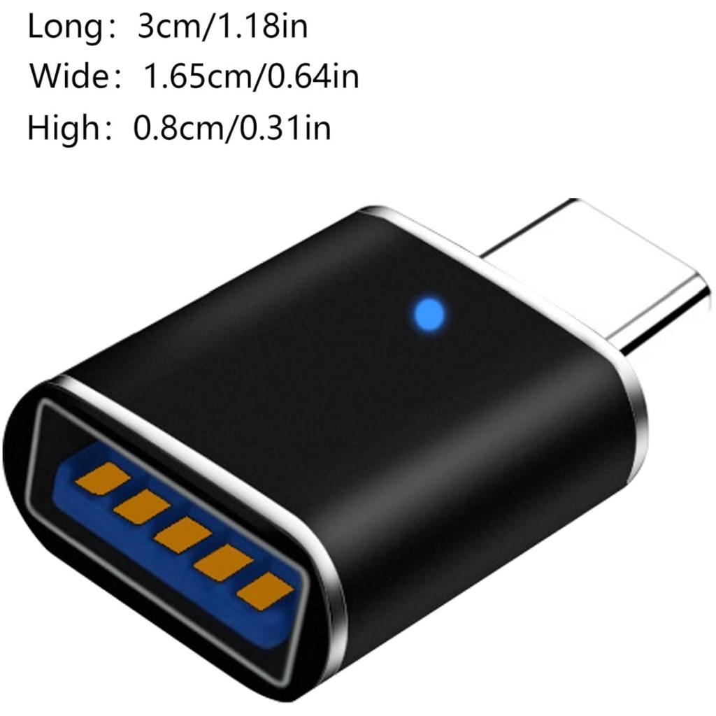 USB 3.0 OTG Adapter USB-C auf USB A Konverter geeignet für Macbook Samsung Xiaomi Huawei LED USBC OTG Stecker