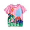 Kids Girls Short Sleeve T-Shirt Summer New Style Forest Pink Top for Little Girls