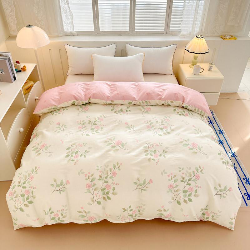 1Pc Cotton Breathable Skin-Friendly Printed Quilt Cover (Pillowcase To Be Purchased Separately) Single Double King Size Bed