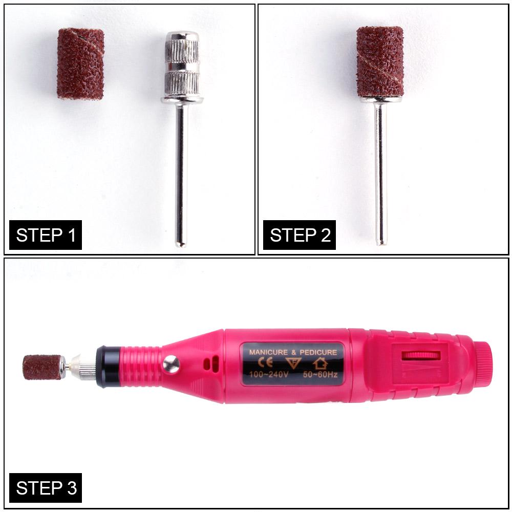 80# 120# 180# Punte per trapano per unghie elettriche per unghie Nastri abrasivi per nail art Gel UV Rimozione acrilica