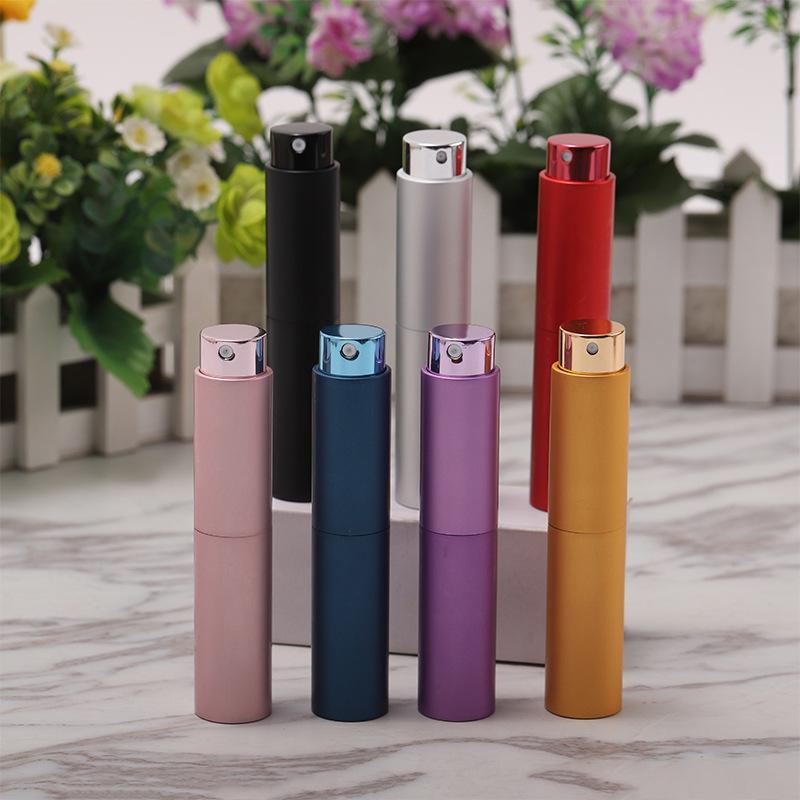 10ml Portable Rotating Telescopic Refillable Perfume Spray Bottle with Logo Printing Option