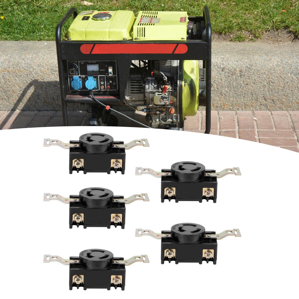 5Pcs American 3‑Holes Socket Gasoline Generator Accessory for 168f 188f 2 3 5 6.5KW 250V
