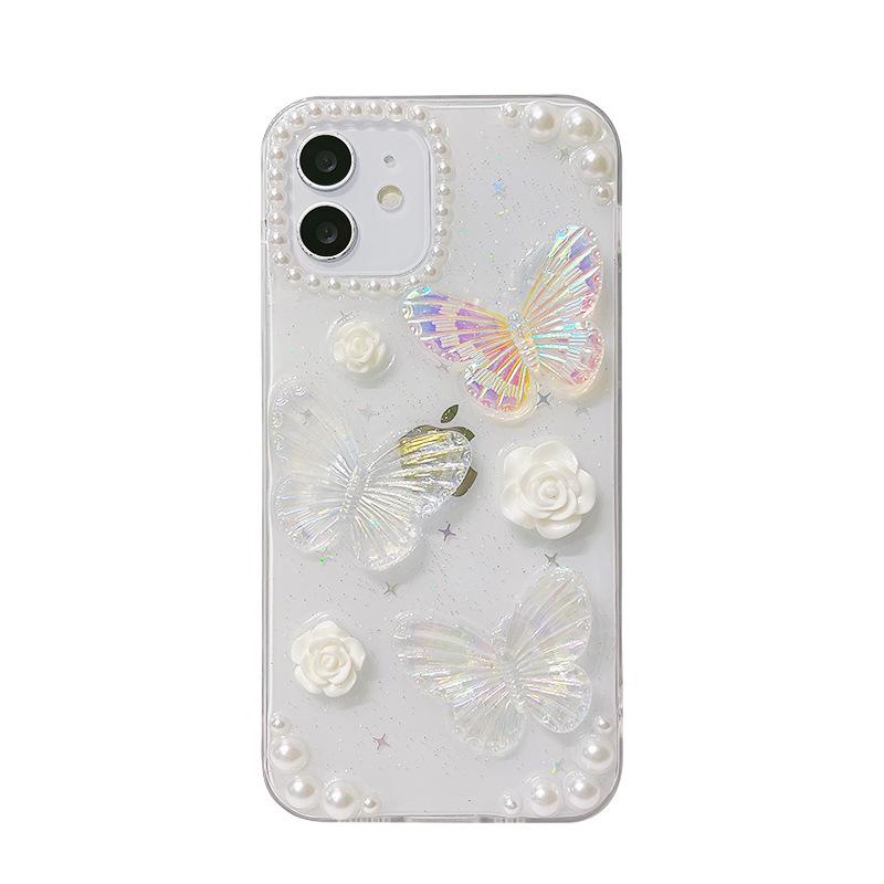 "3D Butterfly Retro iPhone Case for iPhone 11 To 16 Pro Max"