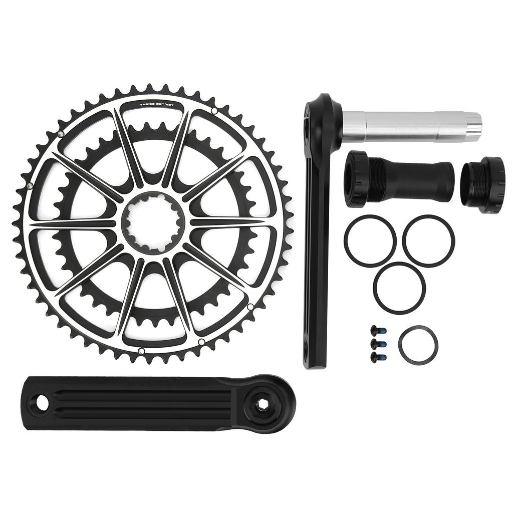 MTB Bike Crankset Hollow Integrated Double Chainrings 53‑39T Aluminum Alloy Bicycle Crank