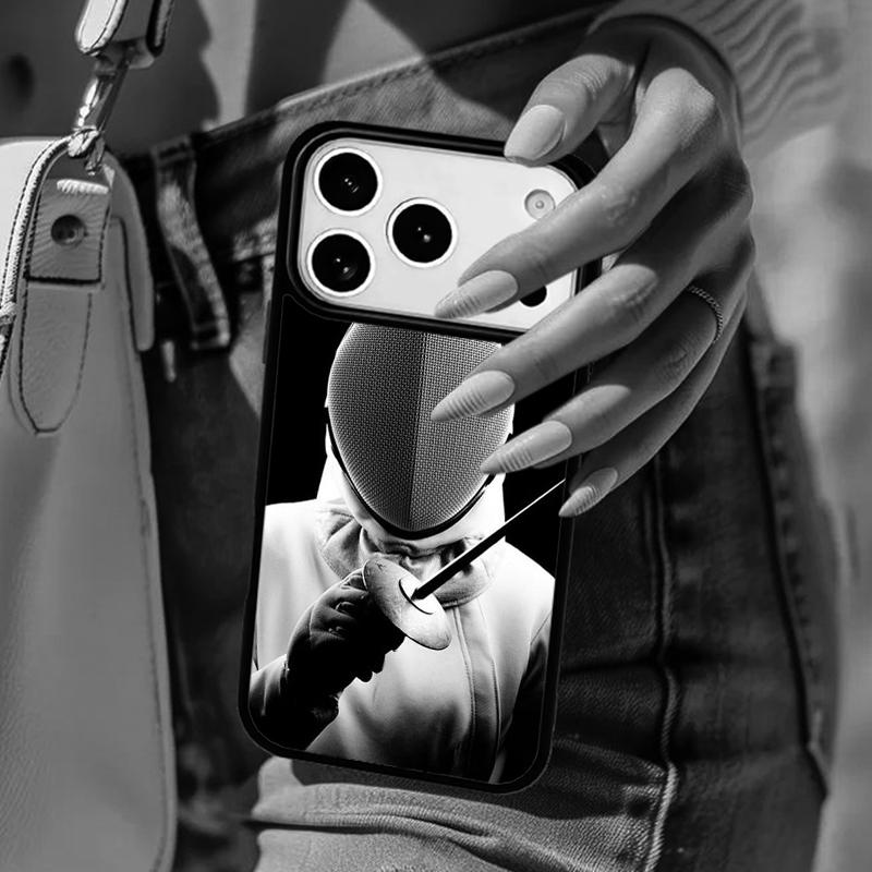 Fencing Sport Phone Case For iPhone 17 Air 14 15 13 12 Max Cover For Apple 14 15 16 16e 11 Pro Max Plus Coque