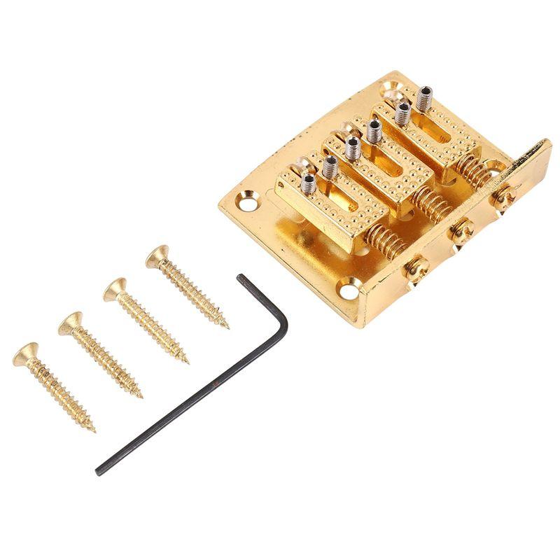 Classy-3 String Guitar Ball String Bridge Bridge Pull String Hard Tail Guitar Bridge Tail 3 String Guitar Replacement золотой