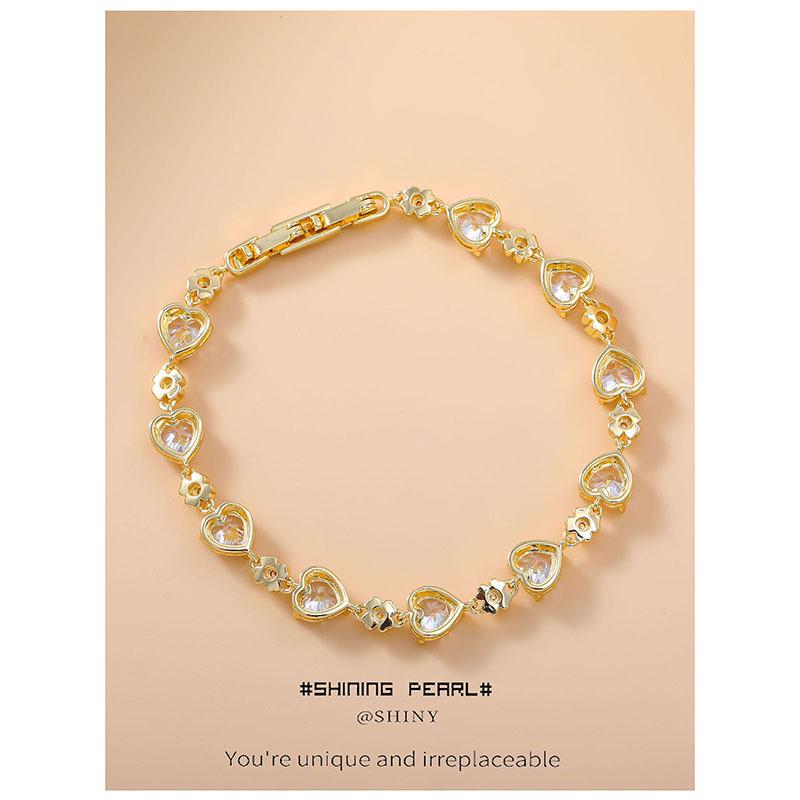 European & American Color Zircon Bracelet - High-End Fashion Women's Jewelry