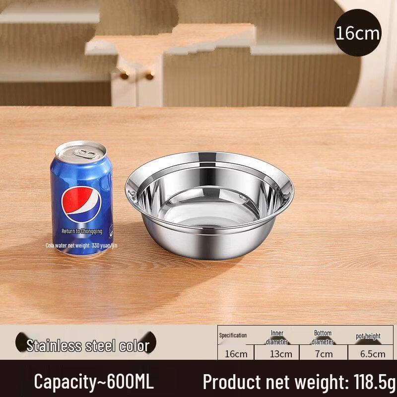 ZISIZ 316 Stainless Steel Spill-Proof Soup/Rice Bowl