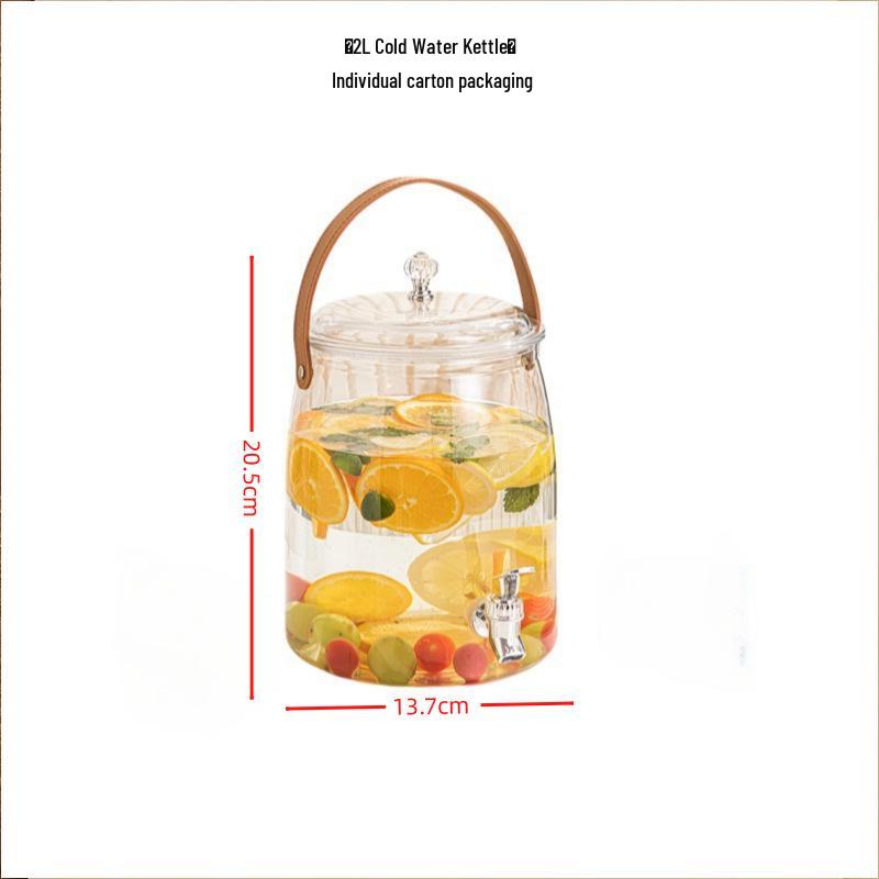 Large Capacity Beverage Dispenser with Faucet for Tea, Juice, or Soda - New Spring Product.