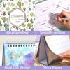 Portable Standing Flip Calendar Thick Paper Annual Schedule Organizer  Desktop Decoration