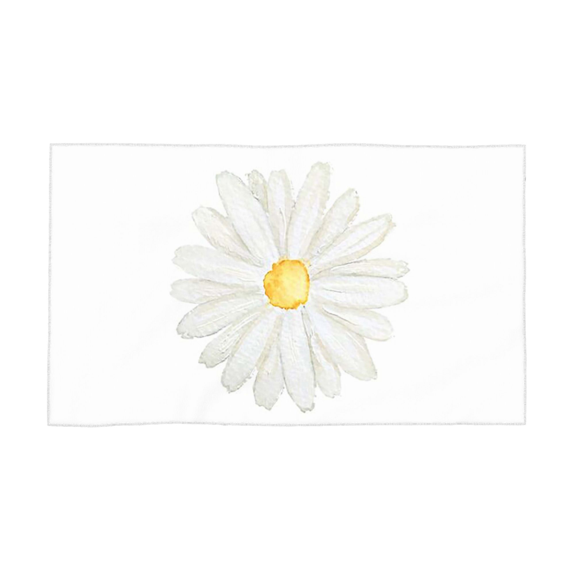 

hand painted one little white daisy watercolor Soft Face Towel Quick Dry Pool Bath Cotton Towels Absorbent Quick W30*H60(CM)